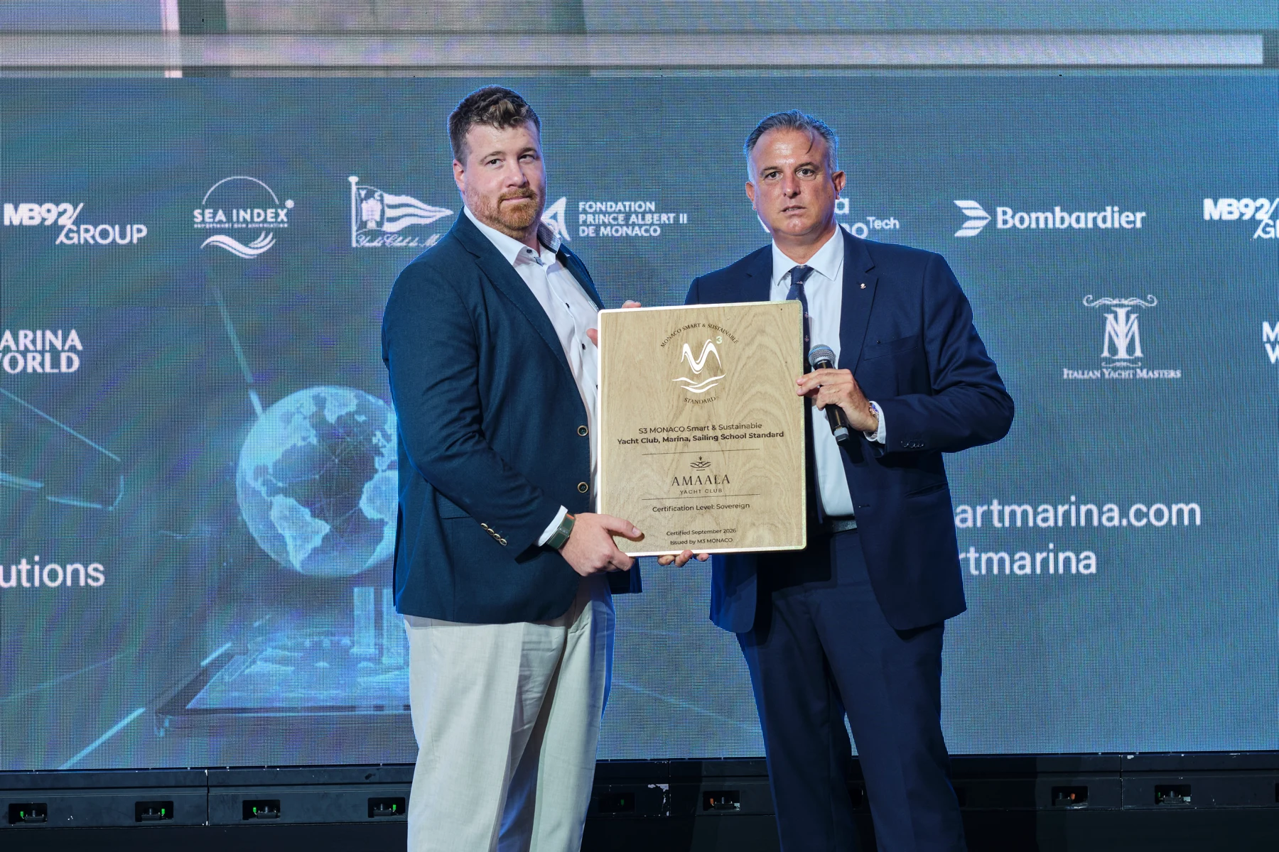 S3 recognition ceremony for AMAALA Yacht Club in Monaco