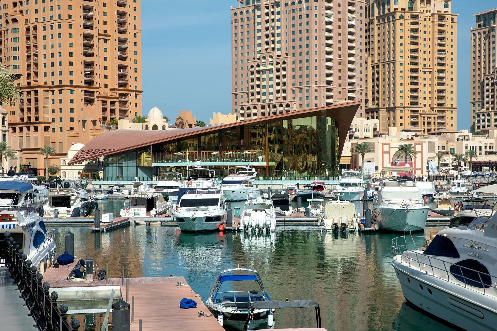 Corinthia Yacht Club and the berths at Porto Arabia