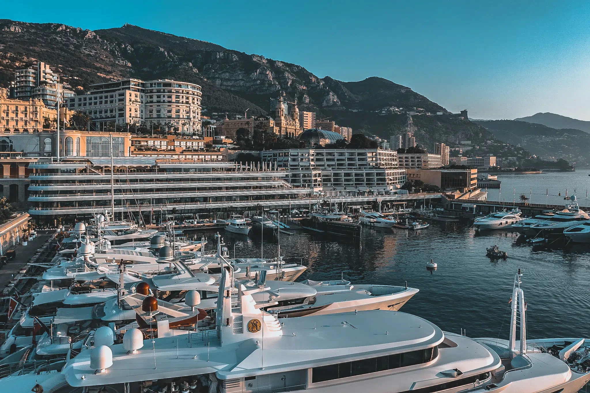 Yacht Club de Monaco and the marina waterfront