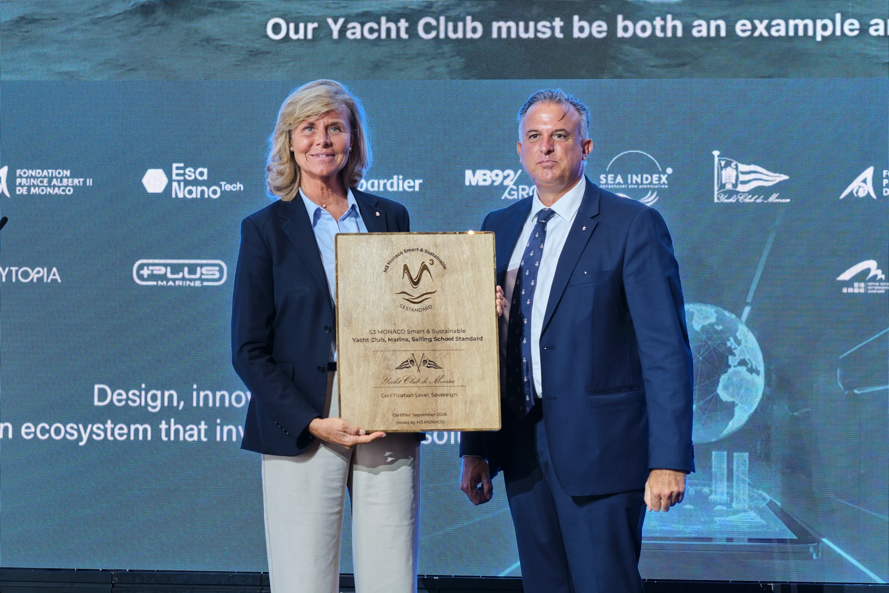 S3 recognition ceremony for Yacht Club de Monaco in Monaco